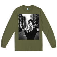Army Green linda evangelista fashion model Long Sleeve Tee - artisFamous
