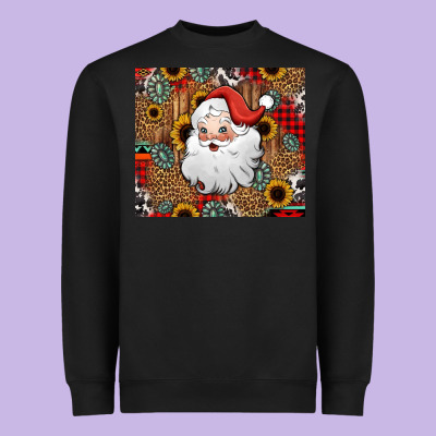 Western Santa Claus Heavyweight Sweatshirt Designed By Jasminsmagicworld