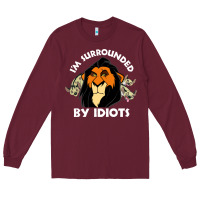 Burgundy surrounded by idiots book Long Sleeve Tee - artisFamous
