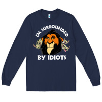 Navy surrounded by idiots book Long Sleeve Tee - artisFamous