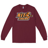 Burgundy rit athletics Long Sleeve Tee - artisFamous