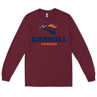 Burgundy carroll university pioneers Long Sleeve Tee - artisFamous