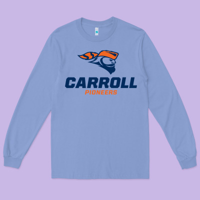 Carroll University Pioneers Long Sleeve Tee Designed By Artisfamous