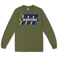 Army Green massachusetts maritime academy Long Sleeve Tee - artisFamous