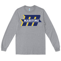 Heather Grey massachusetts maritime academy Long Sleeve Tee - artisFamous