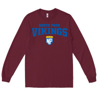Burgundy north park university Long Sleeve Tee - artisFamous