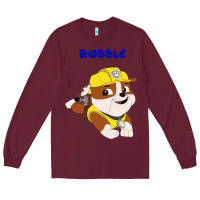 Burgundy rubble Long Sleeve Tee - artisFamous