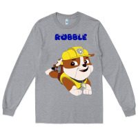 Heather Grey rubble Long Sleeve Tee - artisFamous