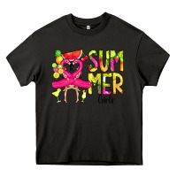 Asphalt Summer Girls Flamingo Heavy Core Tee - CowCowDesign