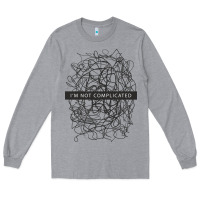 Heather Grey ı'm not complicated Long Sleeve Tee - artisFamous