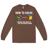 Chestnut youth rubiks cube rotate the sides to the position shown cube Long Sleeve Tee - DesigneFamous