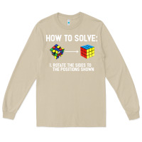 Mushroom youth rubiks cube rotate the sides to the position shown cube Long Sleeve Tee - DesigneFamous