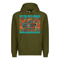 Army Green she is strong gemstone sunflower leopard Premium Hoodie - Artiststas