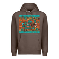 Coffee she is strong gemstone sunflower leopard Premium Hoodie - Artiststas