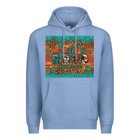 Colony Blue she is strong gemstone sunflower leopard Premium Hoodie - Artiststas