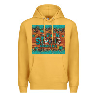 Mustard she is strong gemstone sunflower leopard Premium Hoodie - Artiststas