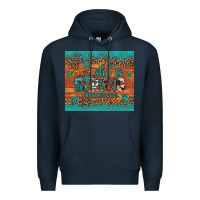Navy she is strong gemstone sunflower leopard Premium Hoodie - Artiststas