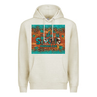 Oatmeal Heather she is strong gemstone sunflower leopard Premium Hoodie - Artiststas