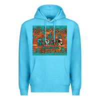 Ocean Blue she is strong gemstone sunflower leopard Premium Hoodie - Artiststas