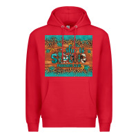 Red she is strong gemstone sunflower leopard Premium Hoodie - Artiststas