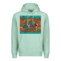 Seafoam she is strong gemstone sunflower leopard Premium Hoodie - Artiststas