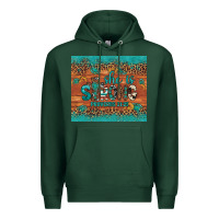 Sports Green she is strong gemstone sunflower leopard Premium Hoodie - Artiststas