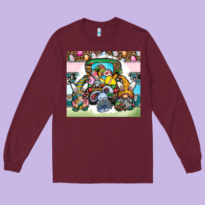 Easter Long Sleeve Tee Designed By Cowhidedigitalart