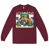 Burgundy easter Long Sleeve Tee - CowhideDigitalArt