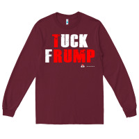 Burgundy tuck frump Long Sleeve Tee - DesigneFamous