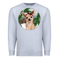 Heather Grey Chihuahua And Farm Premium Sweatshirt - RanaPortraitStore