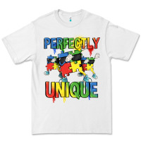 White Perfectly unique Autism Awareness Day Premium Tee - FaDigitalArtStudio