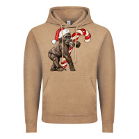 Vintage Coffee Christmas Candy Cane Baby Gorilla Vintage Hoodie - LillyAllenDesigns