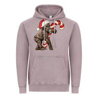 Vintage Zinc Christmas Candy Cane Baby Gorilla Vintage Hoodie - LillyAllenDesigns