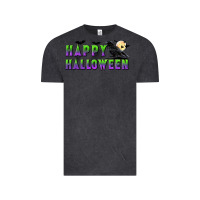 Vintage Black happy halloween Vintage Tee - BundleAndBundleShop