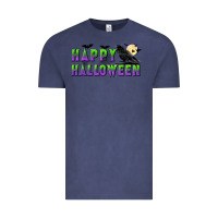 Vintage Denim happy halloween Vintage Tee - BundleAndBundleShop