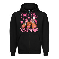 Black little miss valentine afro kid sneakers Zipper Hoodie - RanaPortraitStore