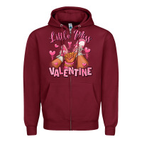 Burgundy little miss valentine afro kid sneakers Zipper Hoodie - RanaPortraitStore