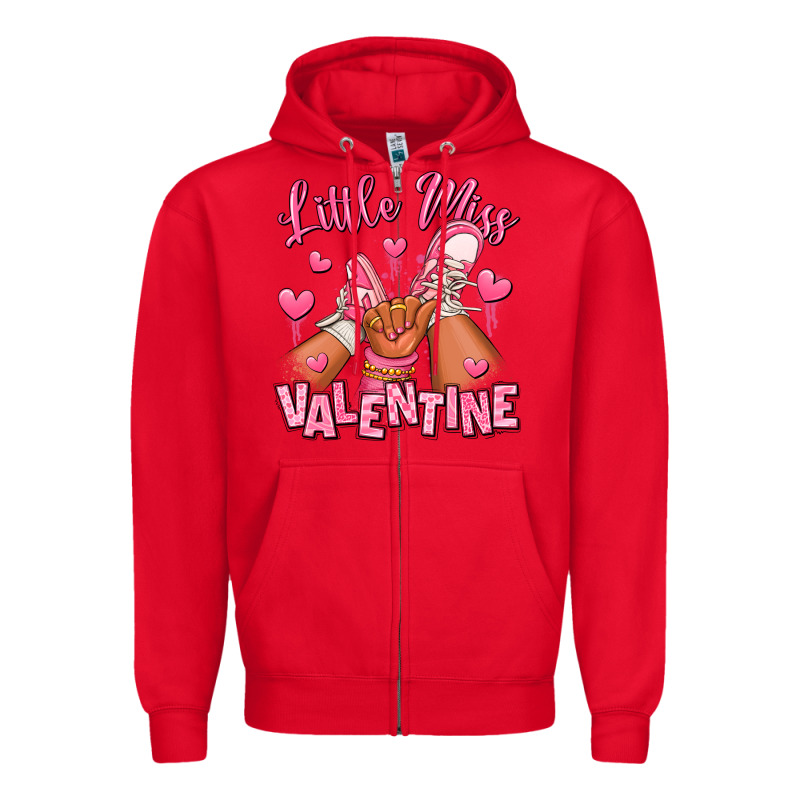 Little Miss Valentine Afro Kid Sneakers Zipper Hoodie by RanaPortraitStore | Teevron