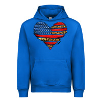 Cobalt american leopard brushstroke heart Urban Hoodie - Jasminsmagicworld