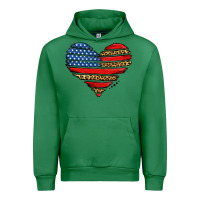 Emerald american leopard brushstroke heart Urban Hoodie - Jasminsmagicworld