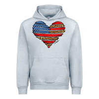 Heather Grey american leopard brushstroke heart Urban Hoodie - Jasminsmagicworld