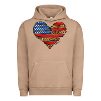 Pigment Burro american leopard brushstroke heart Urban Hoodie - Jasminsmagicworld