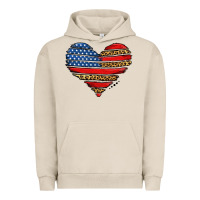 Pigment French Oak american leopard brushstroke heart Urban Hoodie - Jasminsmagicworld