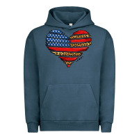Pigment Midnight Navy american leopard brushstroke heart Urban Hoodie - Jasminsmagicworld