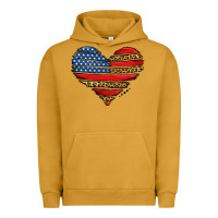 Pigment Peanut Butter american leopard brushstroke heart Urban Hoodie - Jasminsmagicworld