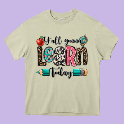 Y'all Gonna Learn Today Heavy Core Tee Designed By Oliviacreatesart