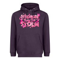 Plum stronger than the storm breast cancer Heavyweight Hoodie - RanaPortraitStore