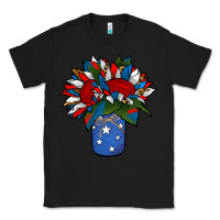 Black Patriotic Sunflower in a Jar Classic Tee - Jasminsmagicworld