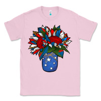 Bubblegum Pink Patriotic Sunflower in a Jar Classic Tee - Jasminsmagicworld