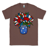 Chestnut Patriotic Sunflower in a Jar Classic Tee - Jasminsmagicworld